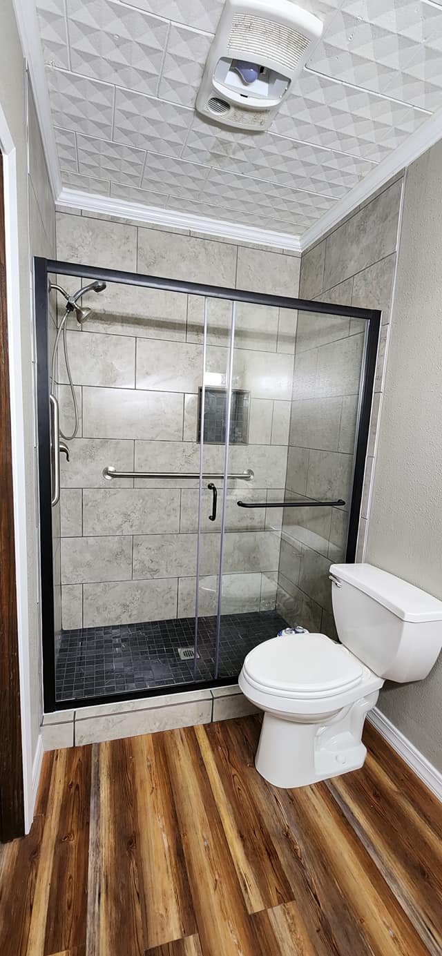 glass shower enclosure