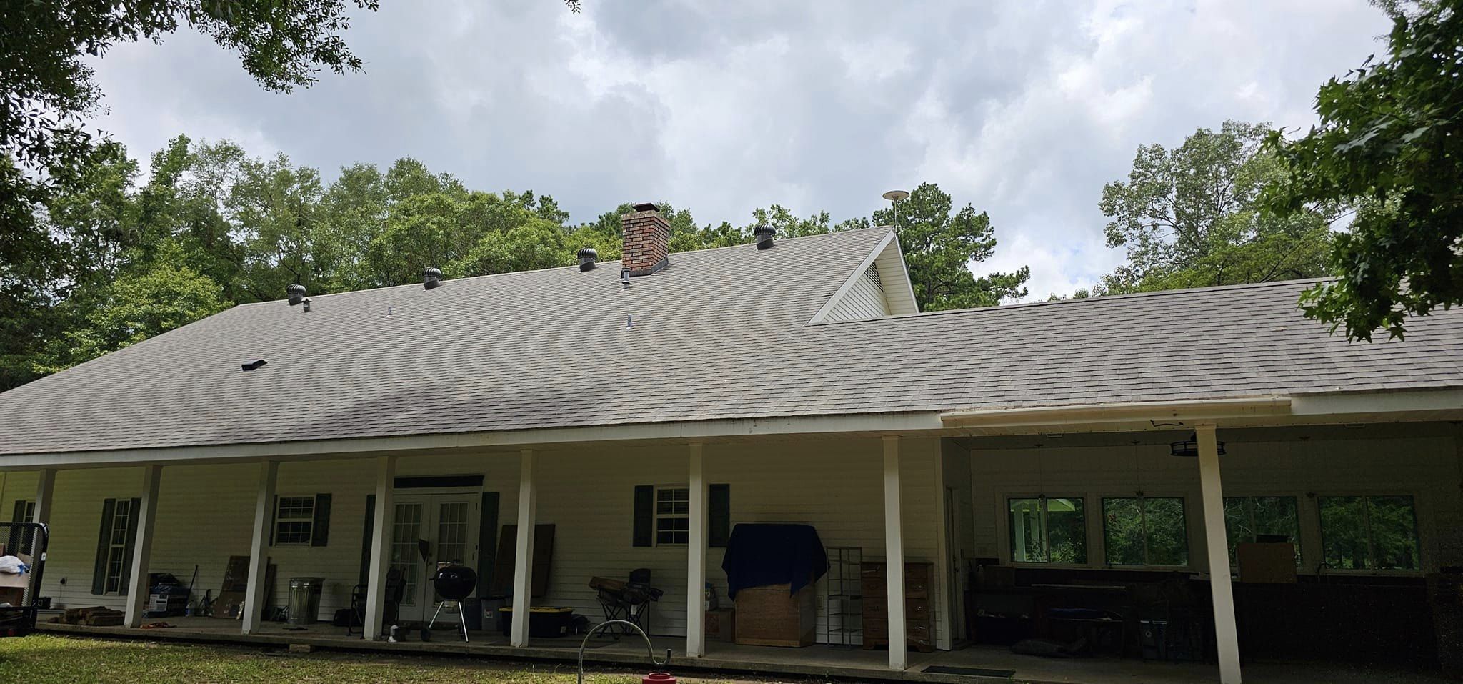 new shingle roof on home