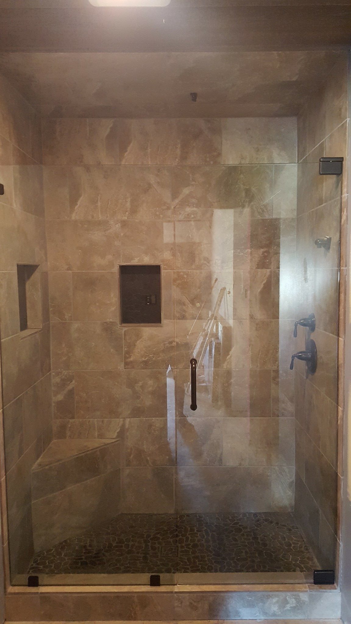 glass shower installation