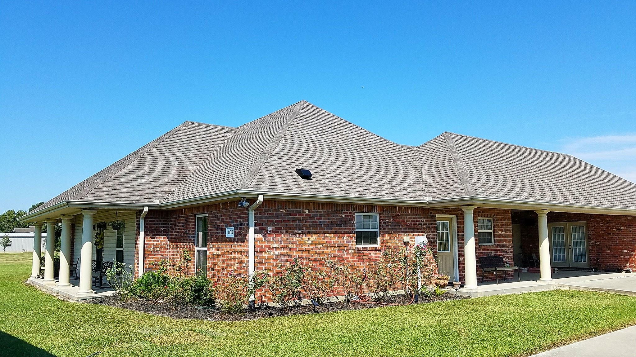 new roof on brick home