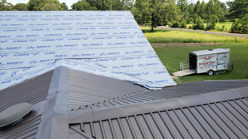 metal roof installation