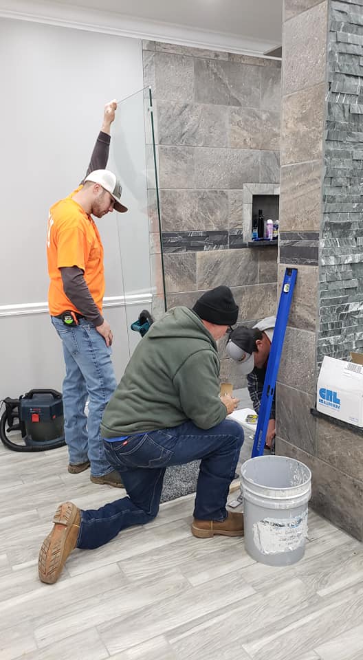 shower tile installation